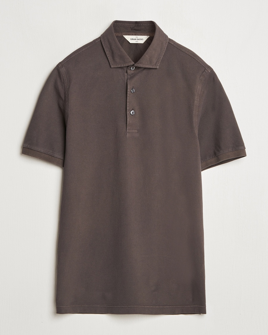 Homme | Anciennes Images De Produits | Gran Sasso | Washed Polo Brown