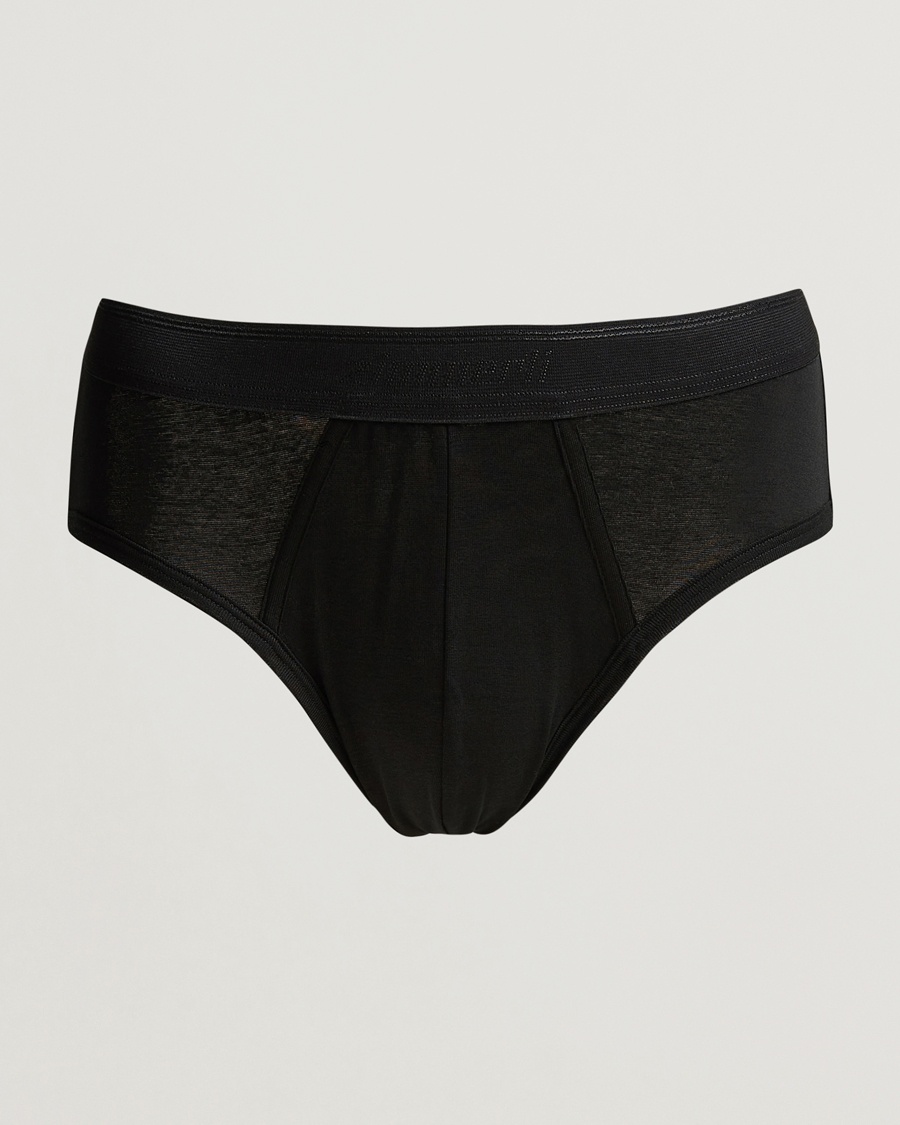 Homme | Caleçons | Zimmerli of Switzerland | Mercerized Cotton Briefs Black