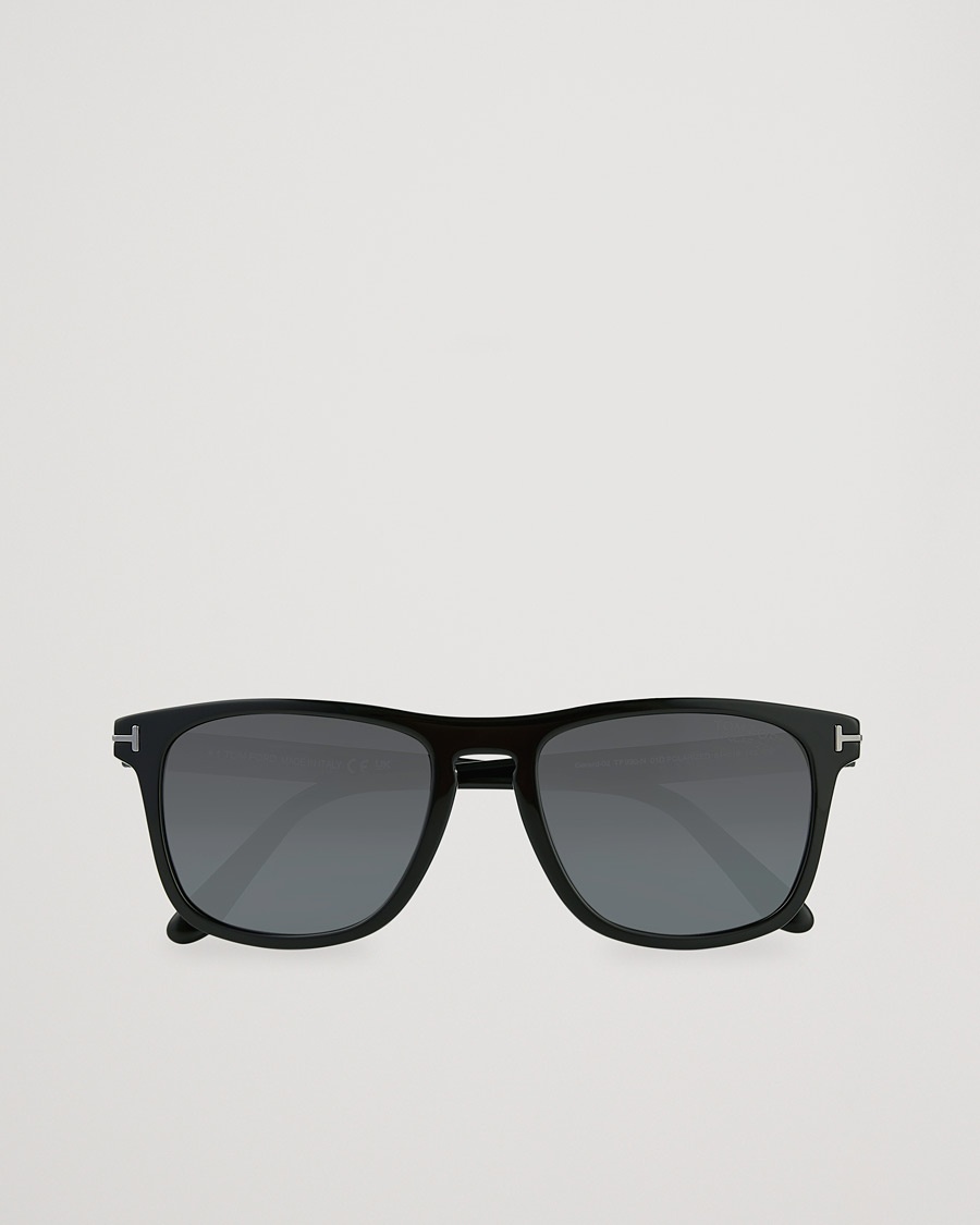 Tom Ford Gerard Polarized Sunglasses Shiny Black/Smoke – Zwart
