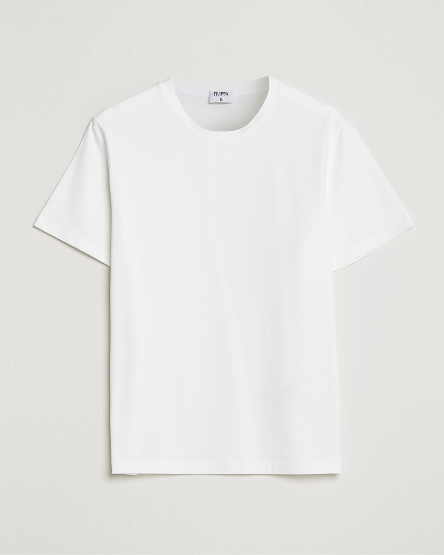 Filippa K Stretch Cotton Tee White – Blanc