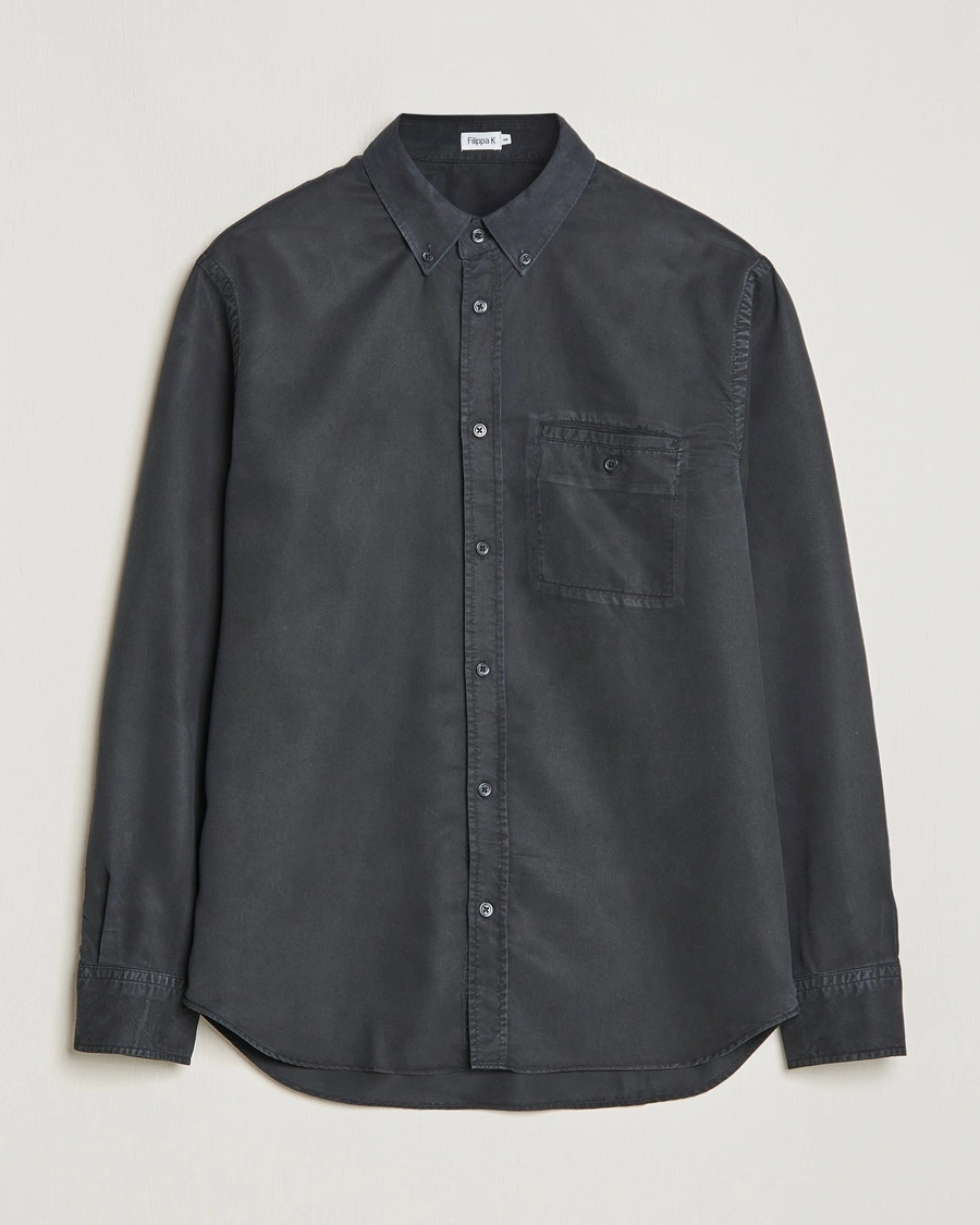 Filippa K Zachary Tencel Shirt Almost Black – Noir