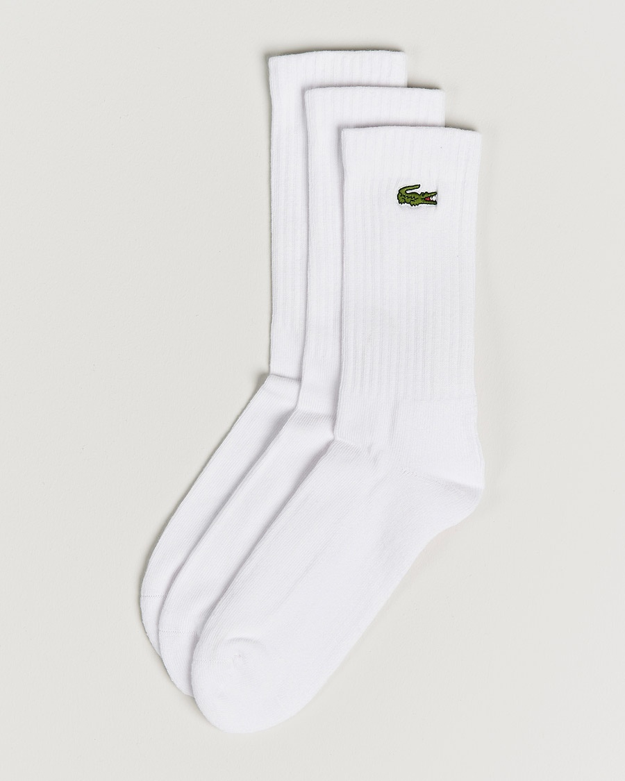 Lacoste Sport 3-Pack Sport Socks White – Blanc