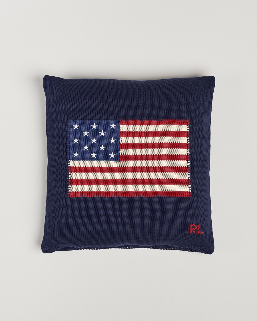 Ralph Lauren Home RL Flag 50x50 cm Throw Pillow Navy – Blauw