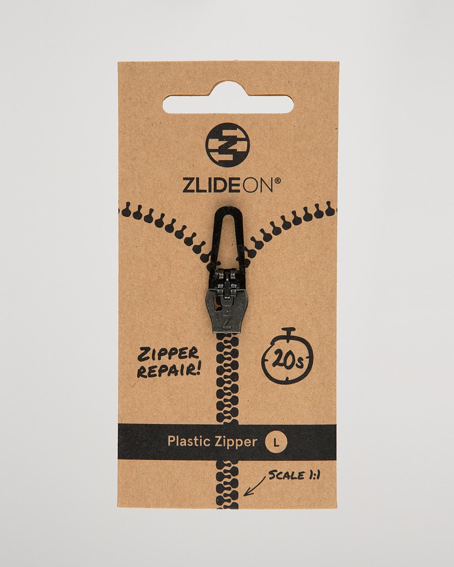 ZlideOn Normal Plastic Zipper Black L – Zwart