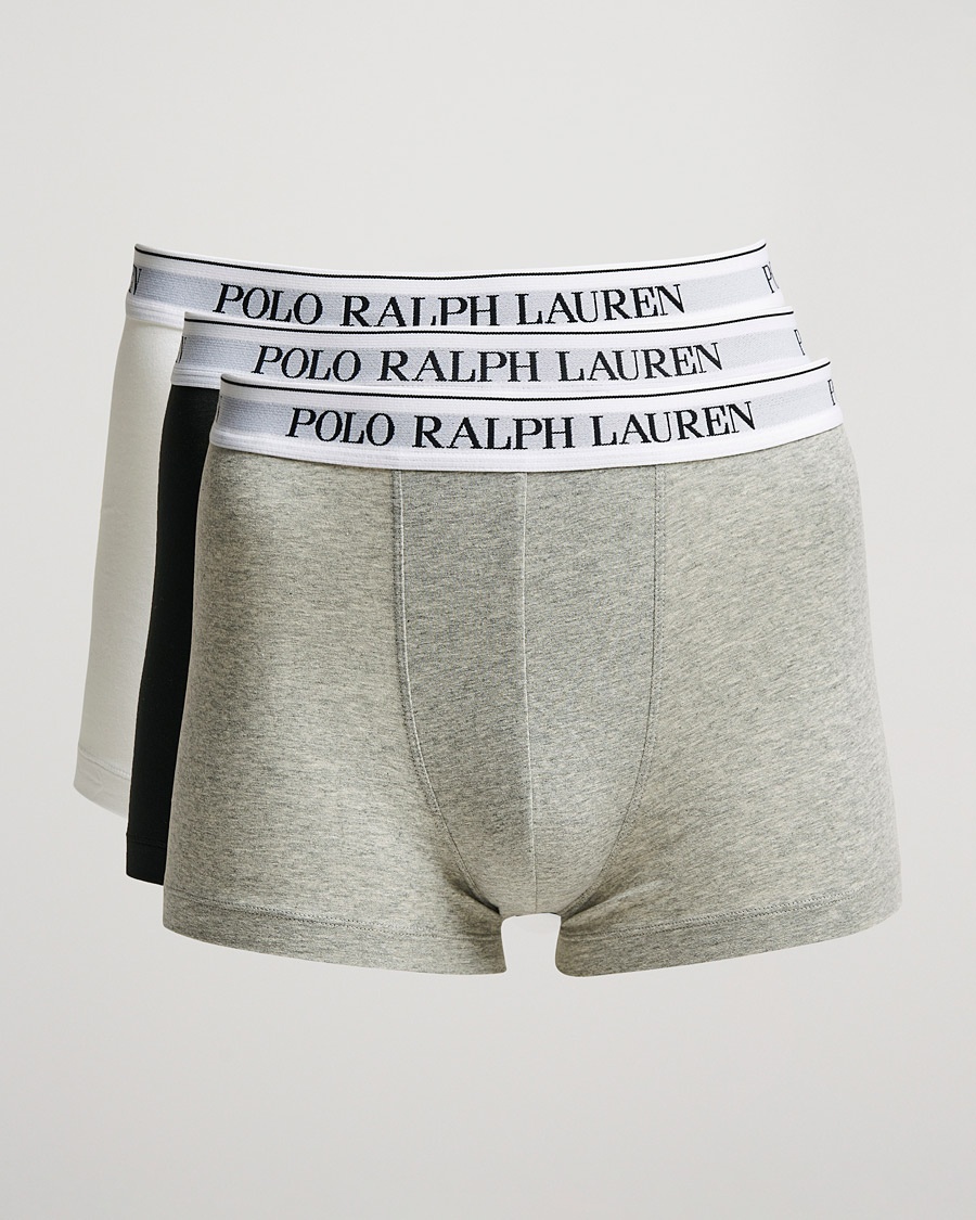 Polo Ralph Lauren 3-Pack Trunk Andover Heather/Black/White – Blanc