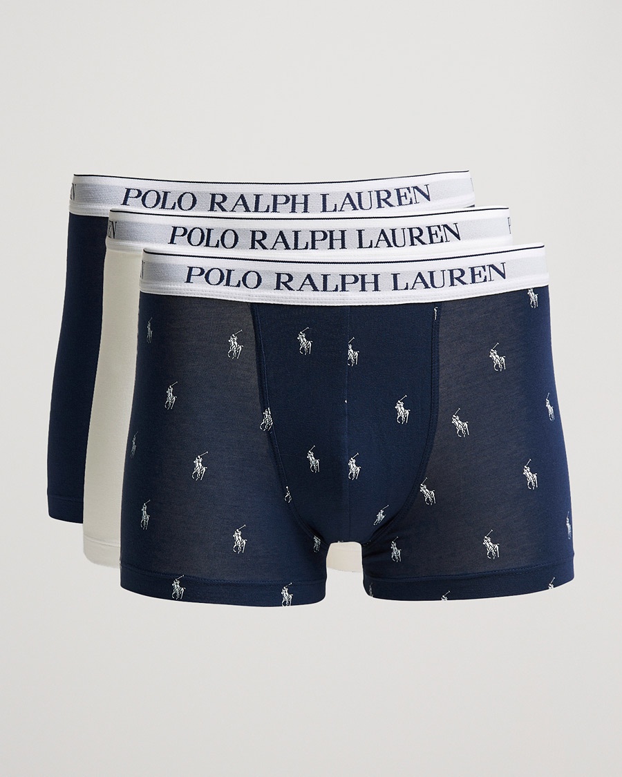 Polo Ralph Lauren 3-Pack Trunk Navy/White/Navy – Blauw