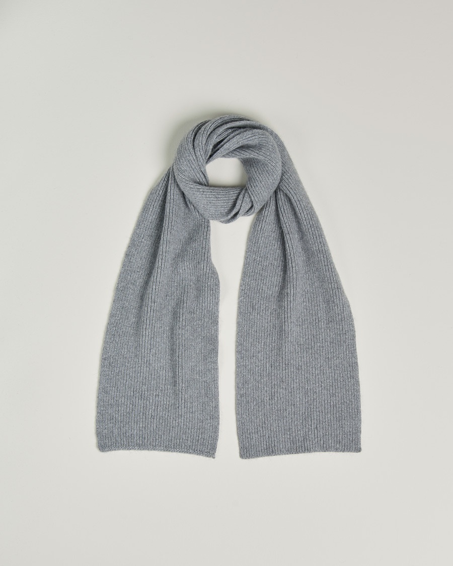 Le Bonnet Lambswool/Caregora Scarf Smoke – Gris