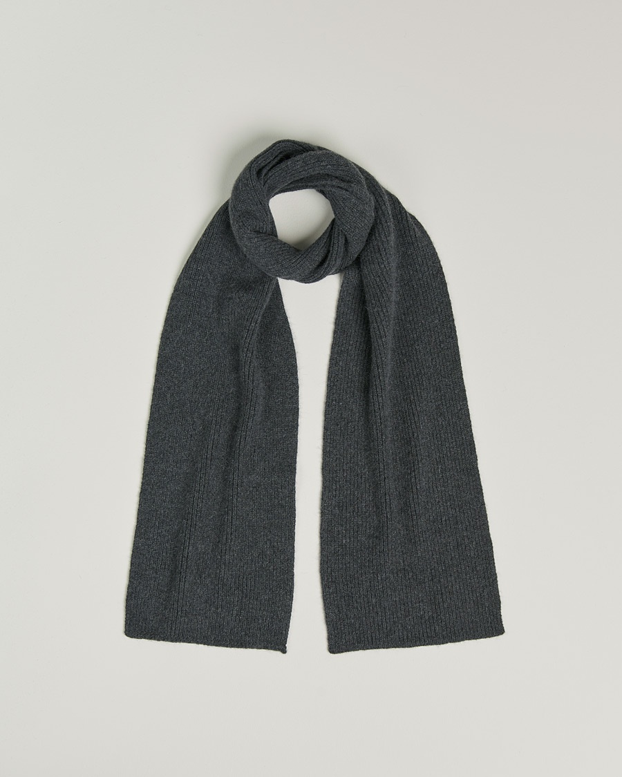 Le Bonnet Lambswool/Caregora Scarf Graphite – Gris