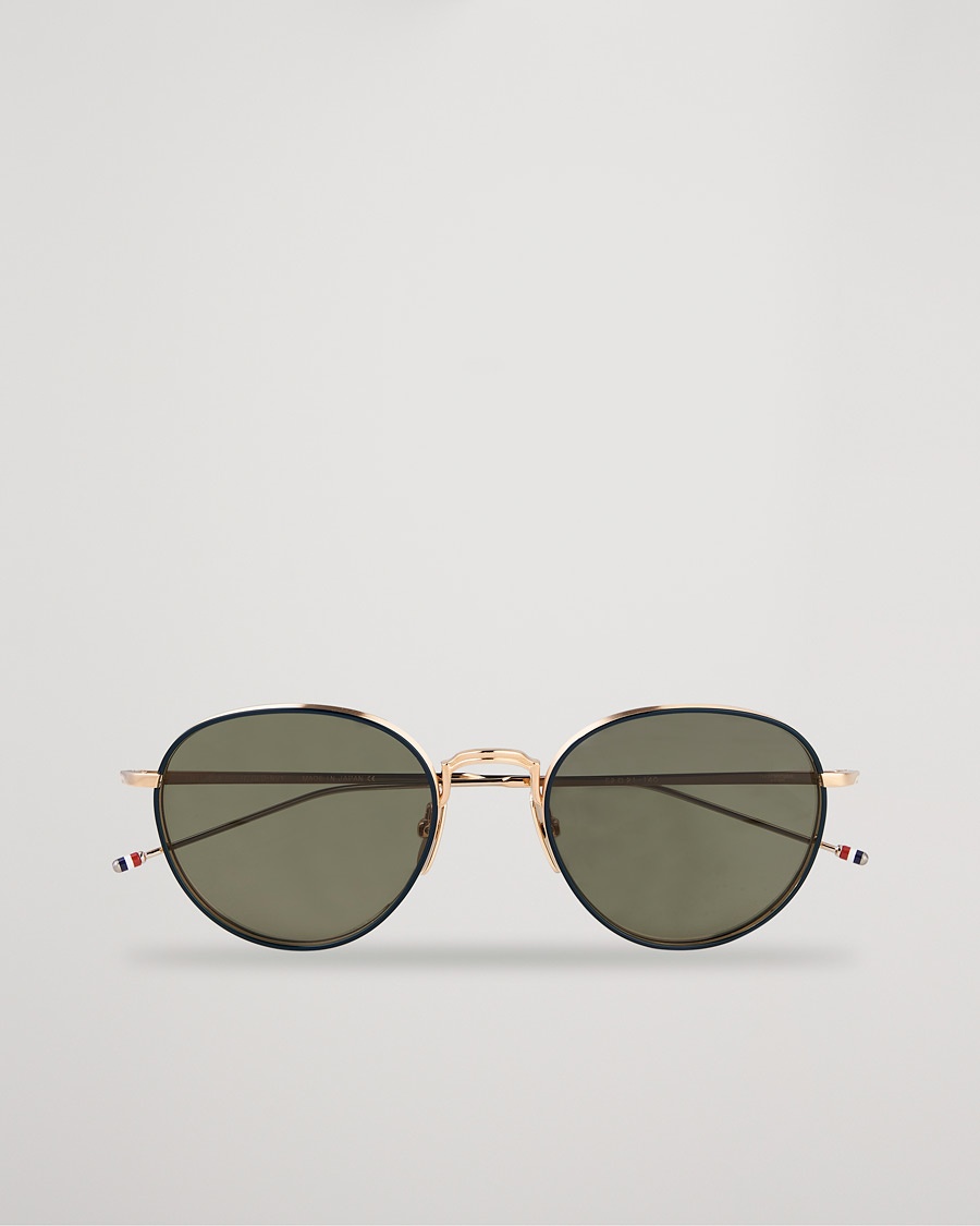 Homme | Lunettes De Soleil | Thom Browne | TB-S119 Sunglasses Navy/White Gold