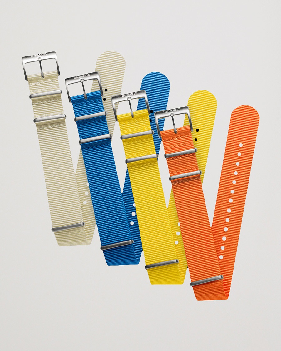 Homme | UNIMATIC | UNIMATIC | Bold Nato Steel 22mm Strap Set Multi