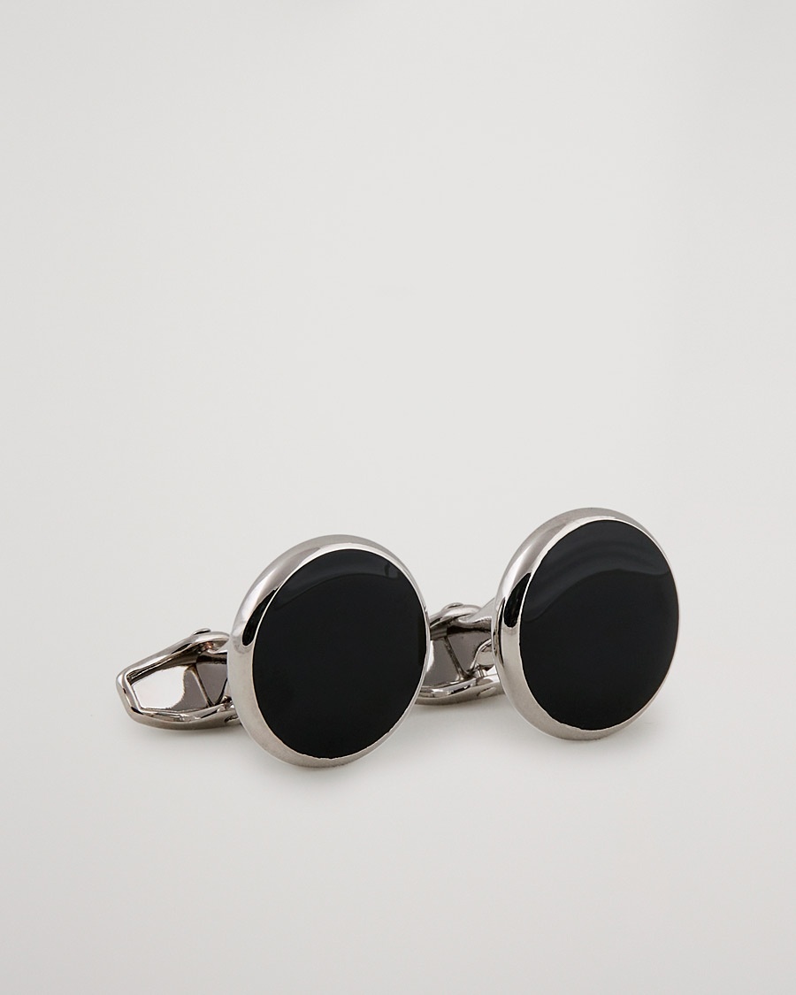 Amanda Christensen Cufflink & Shirt Studs Set Black/Silver – Zilver