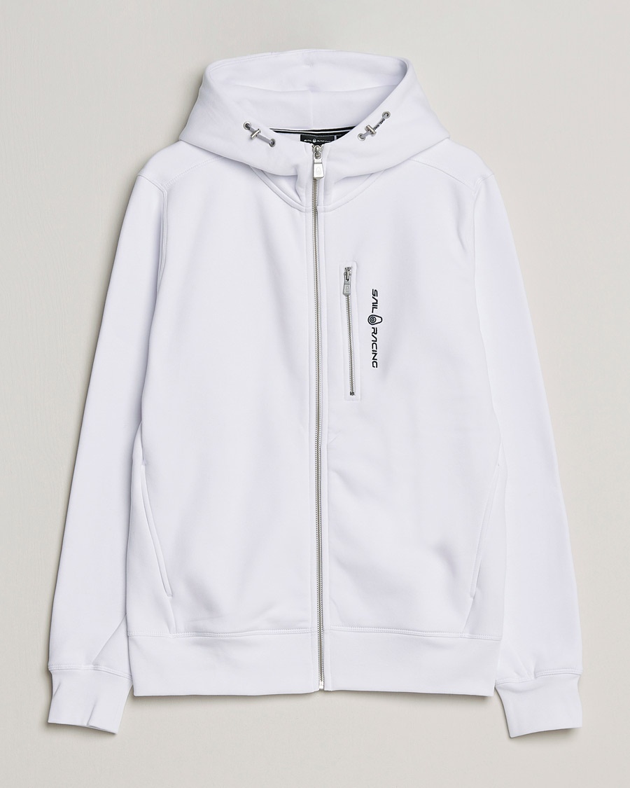 Sail Racing Bowman Full Zip Hoodie White – Blanc