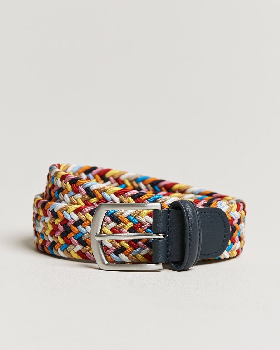 Anderson's Stretch Woven 3,5 cm Belt Multi – Meerkleurig