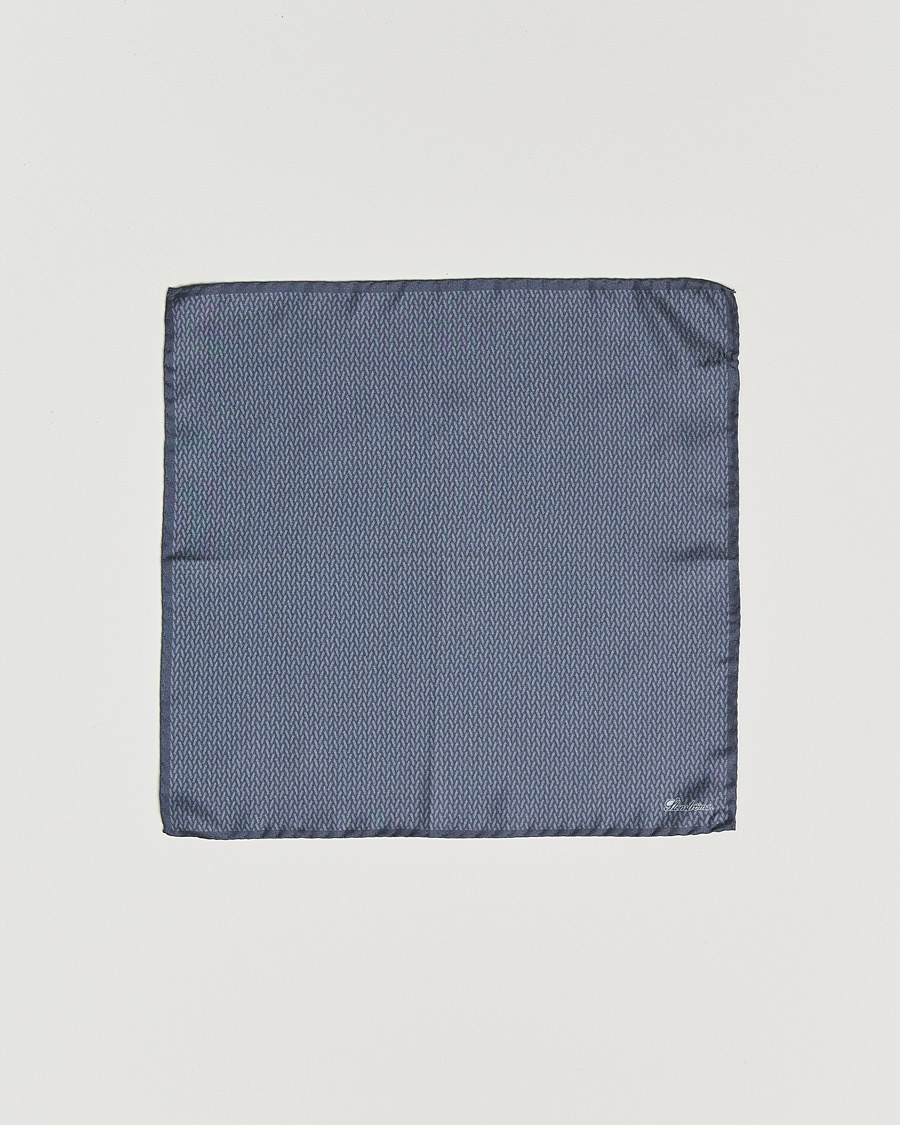 Homme | Accessoires | Stenströms | Silk Handkerchief Mid Grey