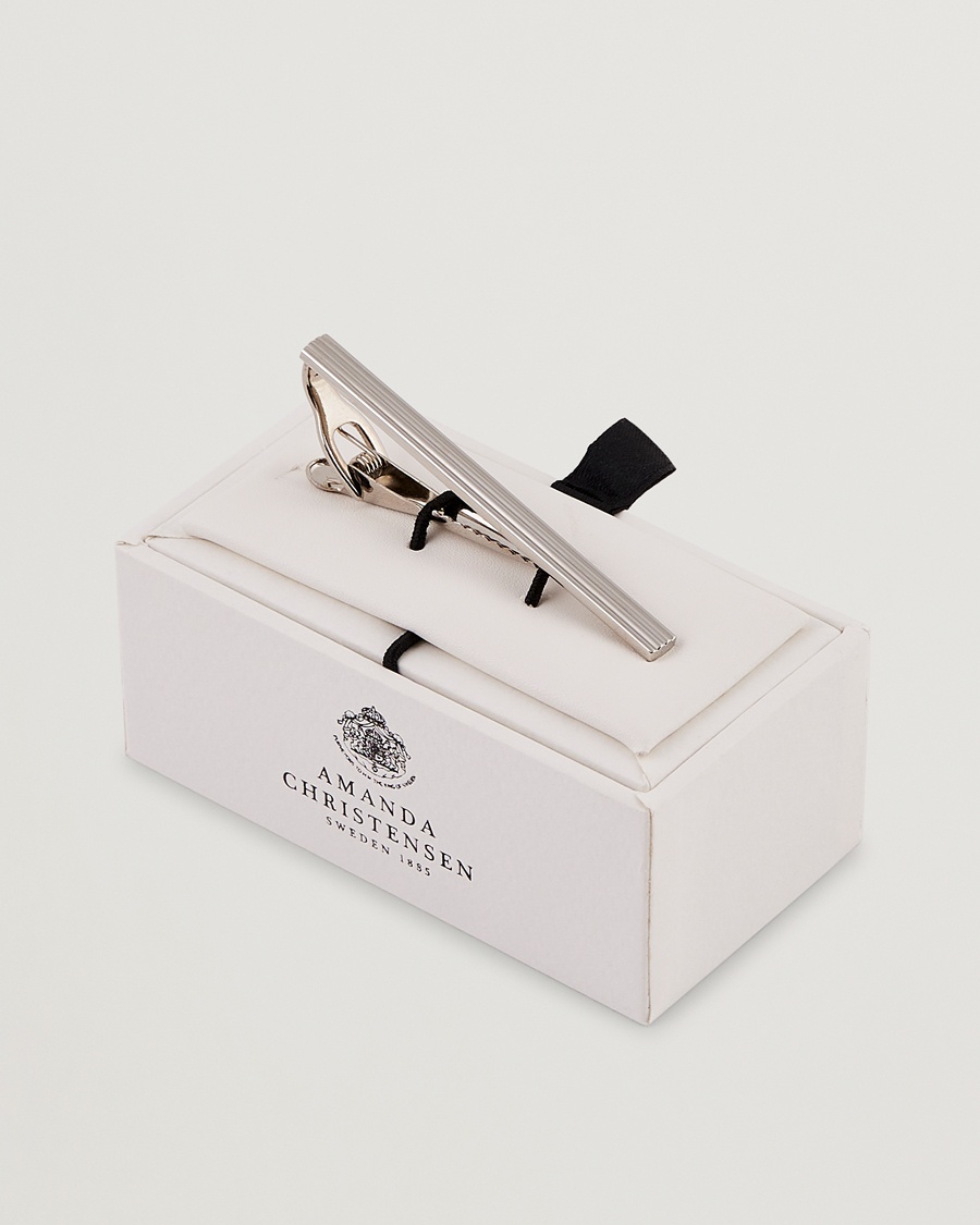 Homme | Cravates | Amanda Christensen | Ribbed Tie Clip Silver