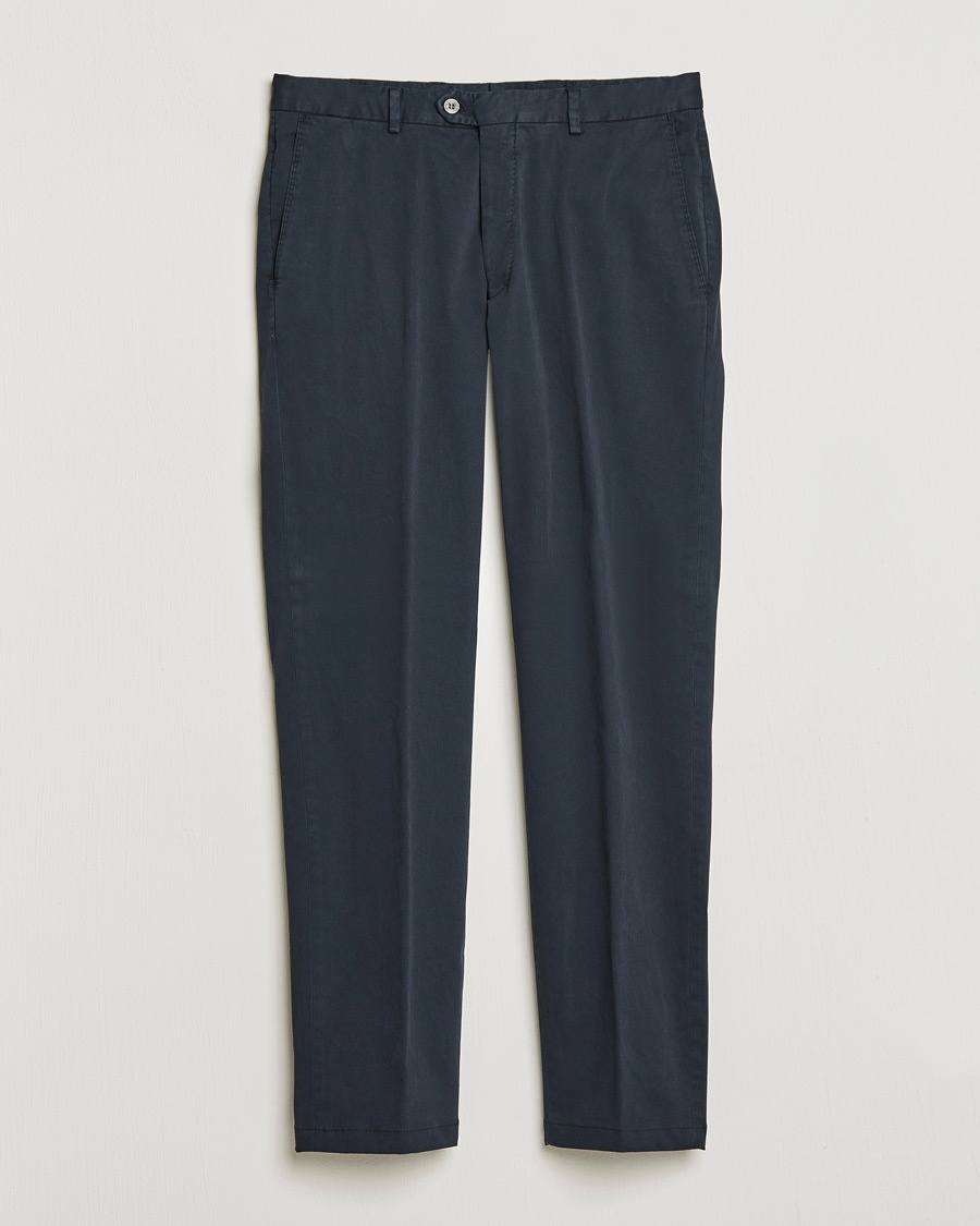 Homme | Pantalons formels | Oscar Jacobson | Denz Casual Cotton Trousers Navy