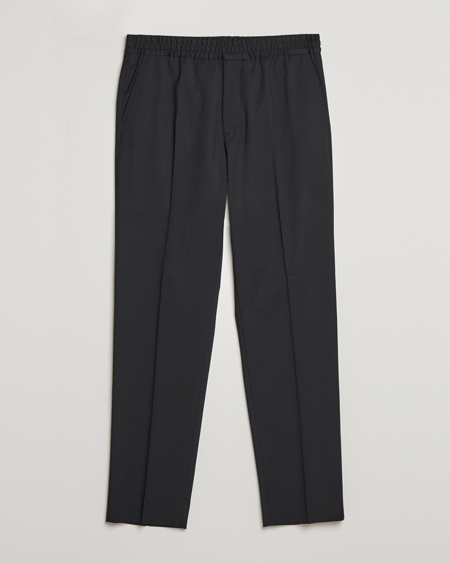 Homme | Pantalons À Cordon | Filippa K | Relaxed Terry Wool Trousers Black