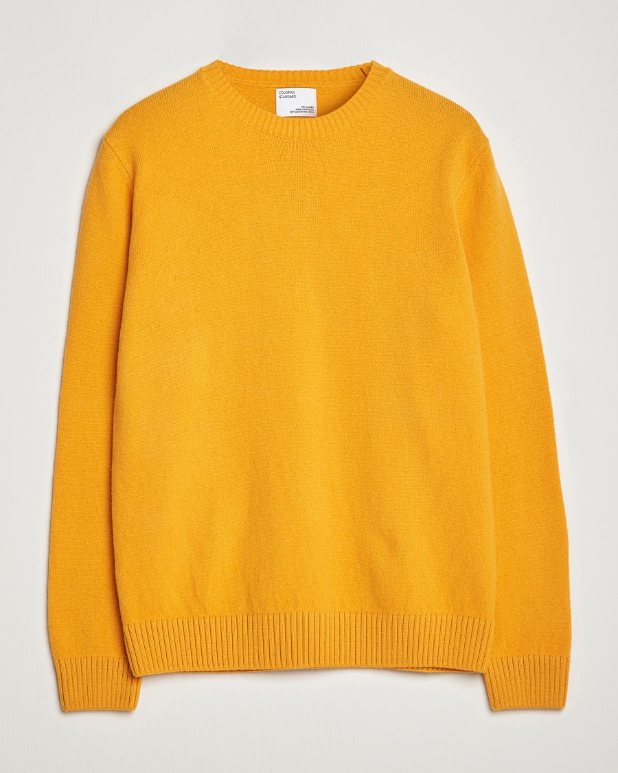 Colorful Standard Classic Merino Wool Crew Neck Burned Yellow – Geel