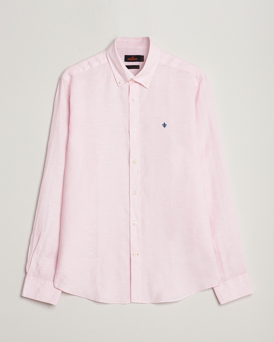 Morris Douglas Linen Button Down Shirt Pink – Roze