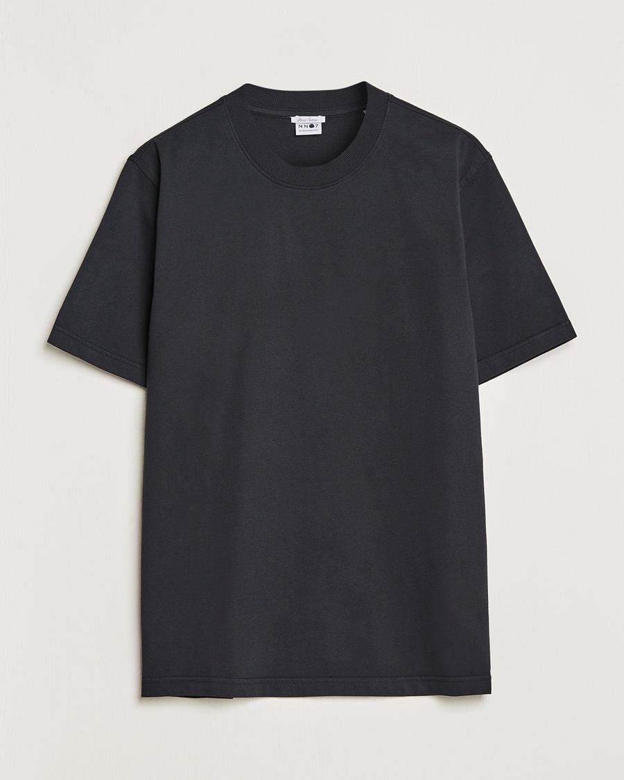 NN07 Adam Pima Crew Neck T-Shirt Black – Zwart