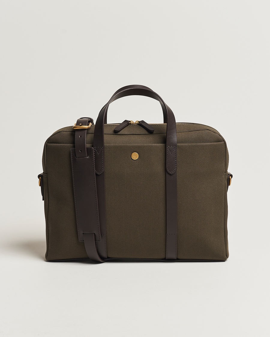 Mismo M/S Aspire Briefcase Army/Dark Brown – Groen