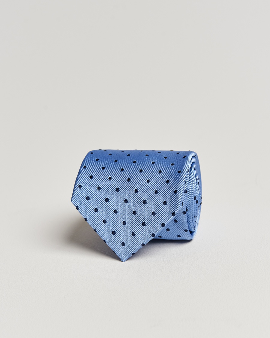 Amanda Christensen Dot Classic Tie 8 cm Sky Blue/Navy – Bleu