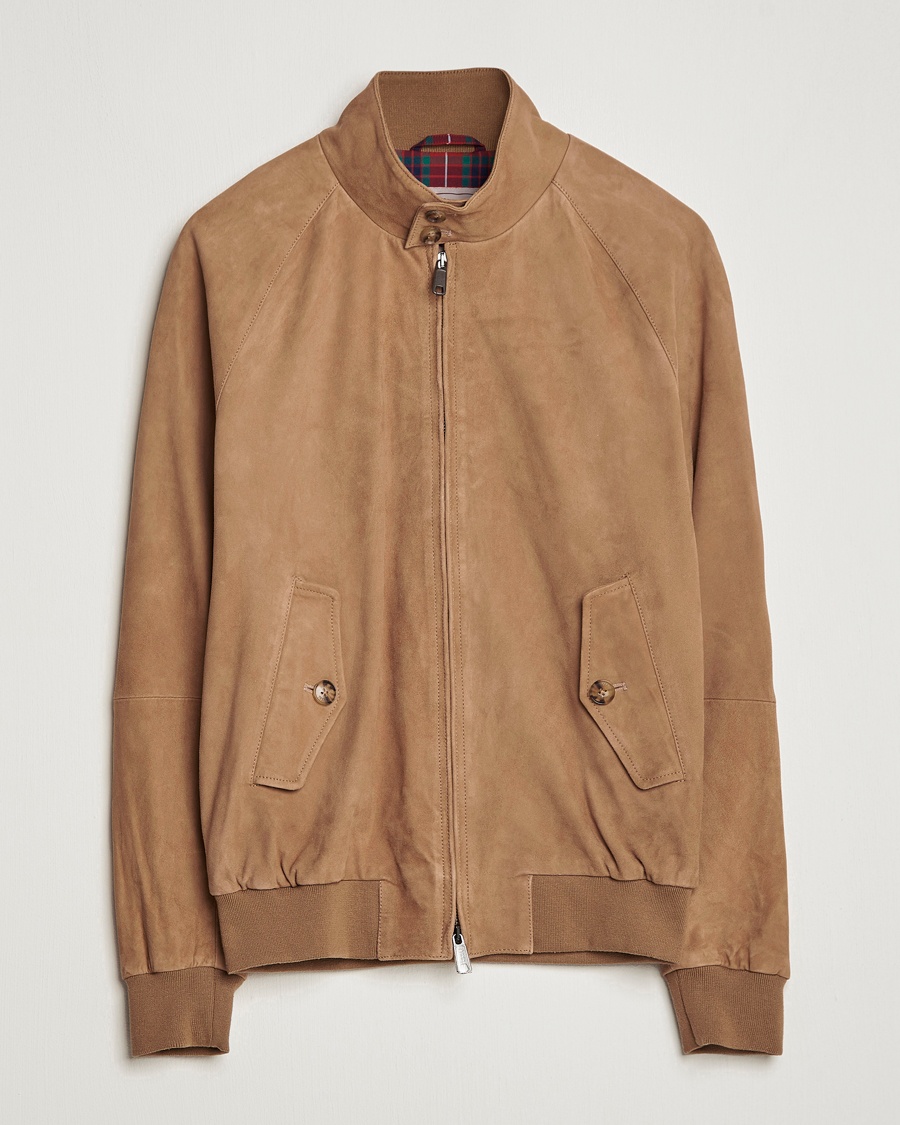 Baracuta G9 Suede Jacket Tobacco – Marron