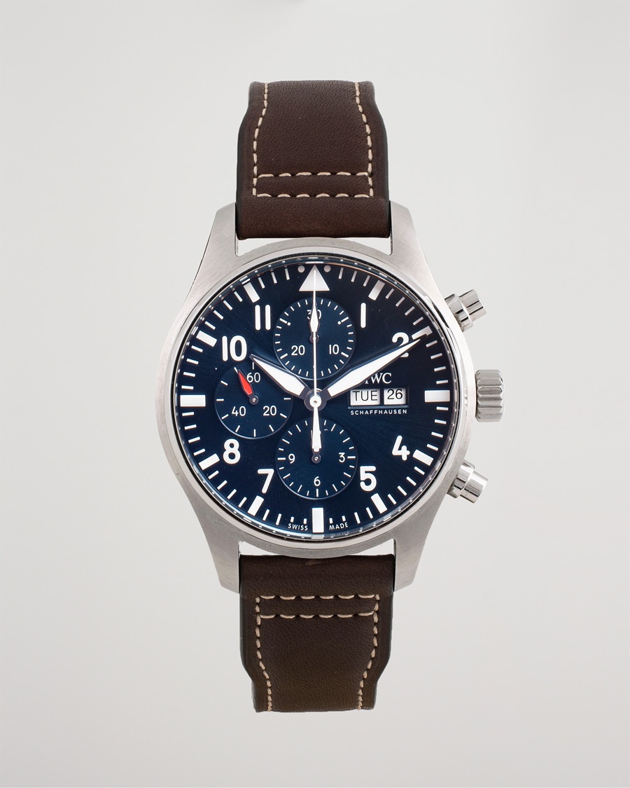 IWC Pre-Owned Le Petit Prince Chronograph IW377714 Steel Blue
