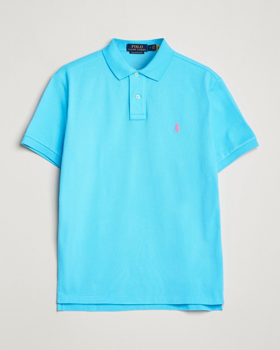 Homme | Polos À Manches Courtes | Polo Ralph Lauren | Custom Slim Fit Polo Turquoise Nova