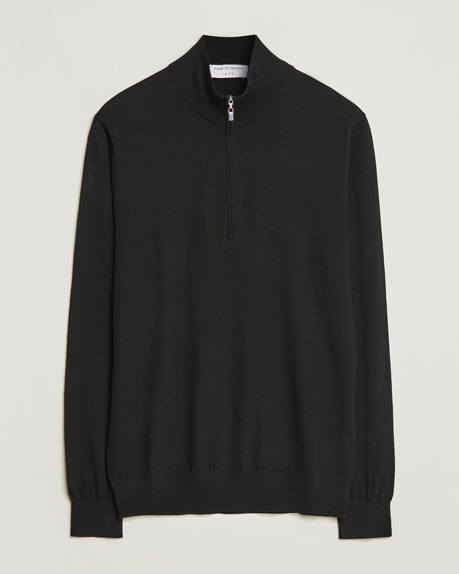 Tiger of Sweden Errol Merino Half Zip Black – Noir
