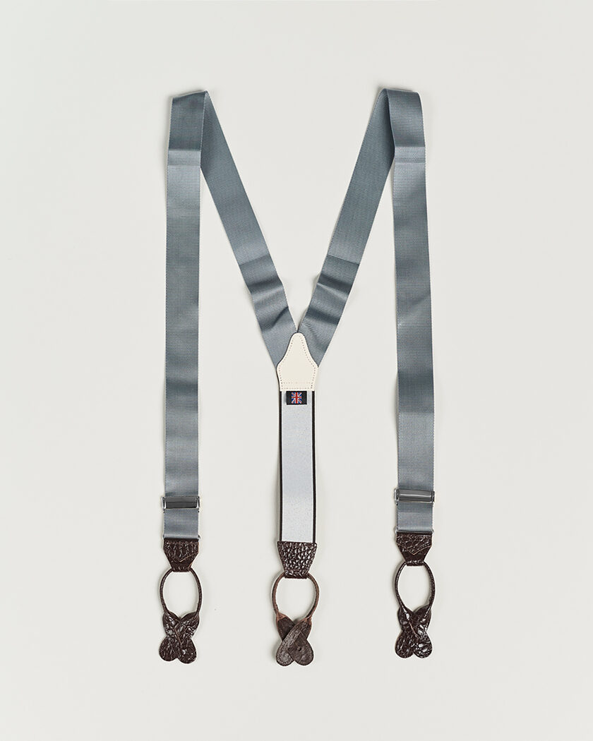 Albert Thurston Elastic Ribbed Rigid Braces 35mm Dove Grey – Gris