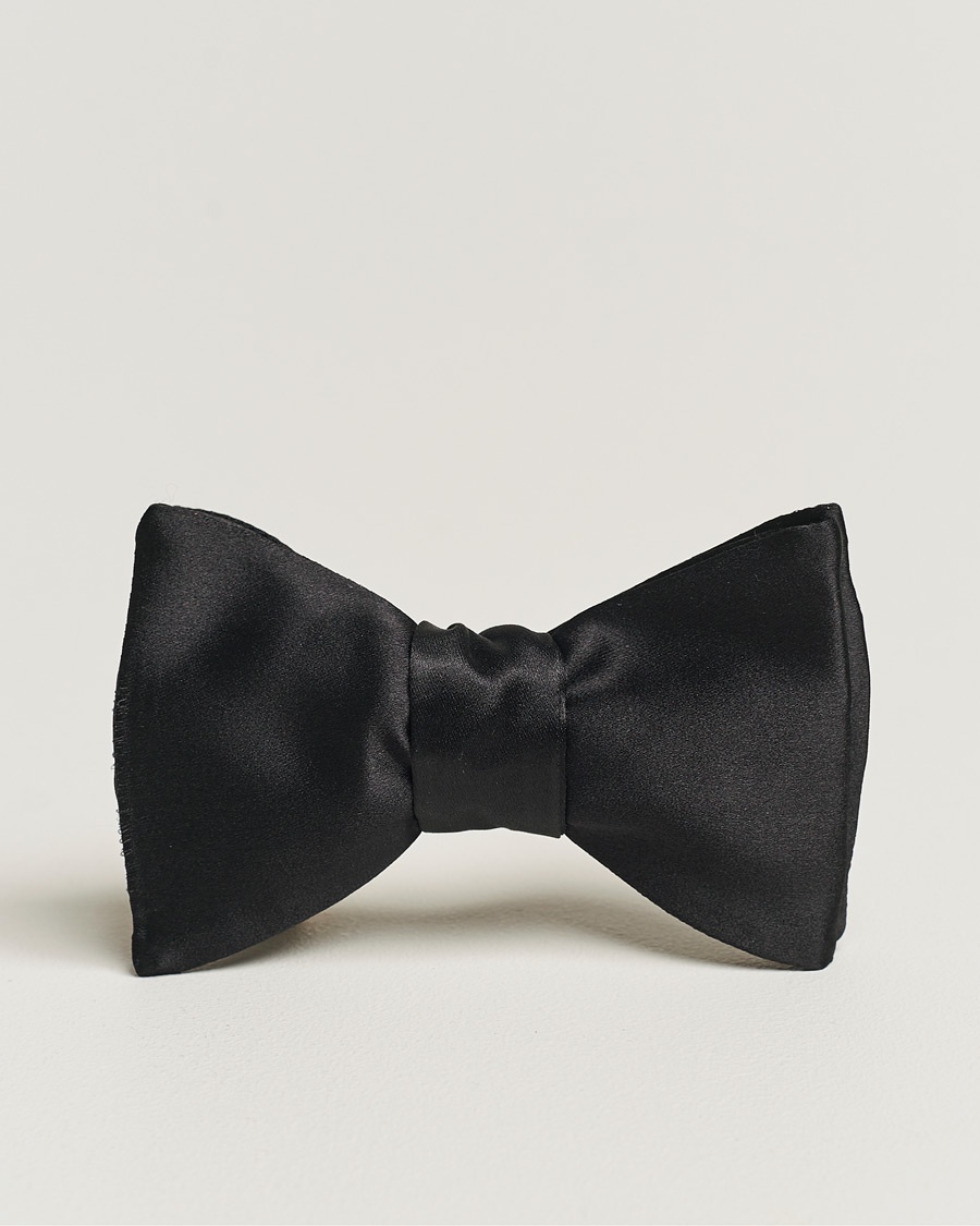 Eton Pre-Tied Silk Bow Tie Black – Noir