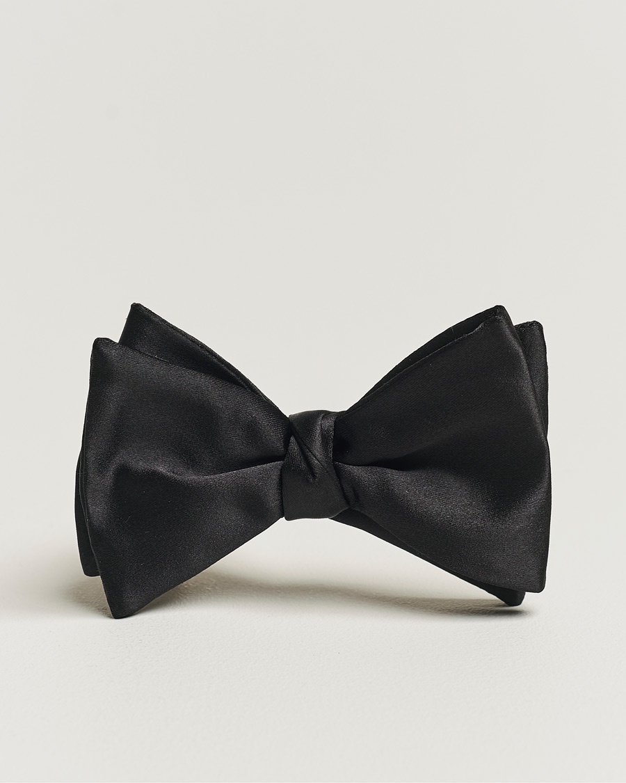 Eton Self-Tie Silk Bow Tie Black – Zwart