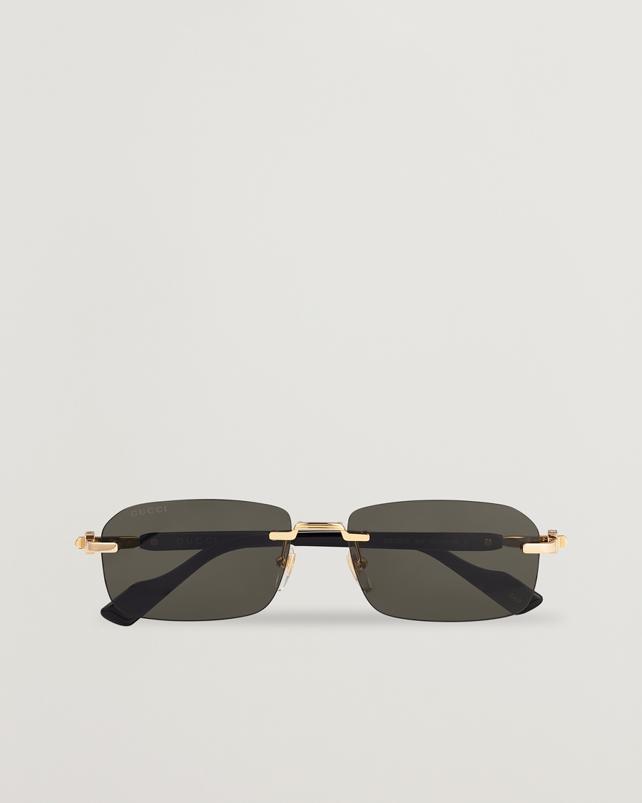 Homme | Lunettes De Soleil Rondes | Gucci | GG1221S Sunglasses Gold/Black