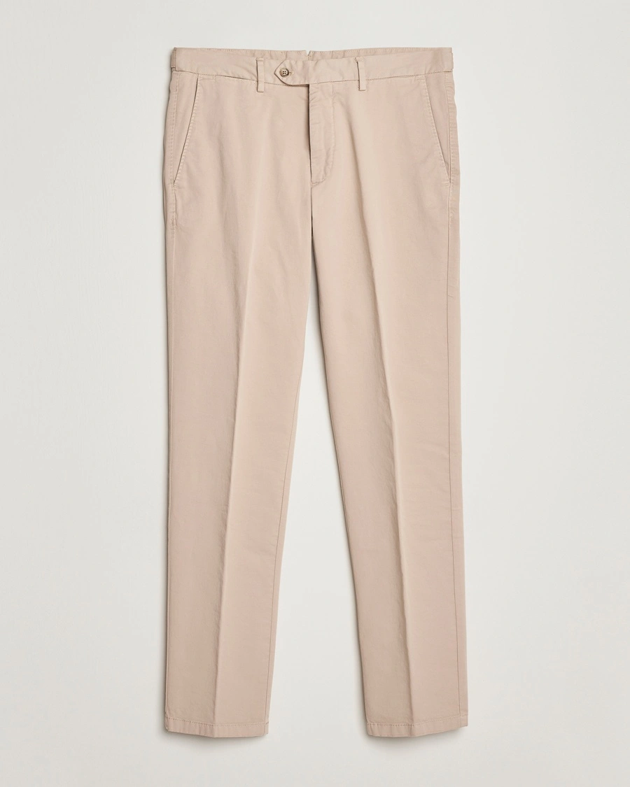 Homme | | Oscar Jacobson | Danwick Cotton Trousers Beige