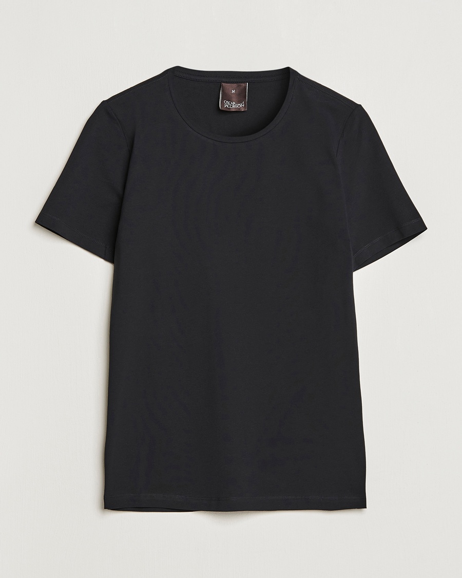 Homme | T-Shirts Noirs | Oscar Jacobson | Kyran Cotton T-shirt S-S Black
