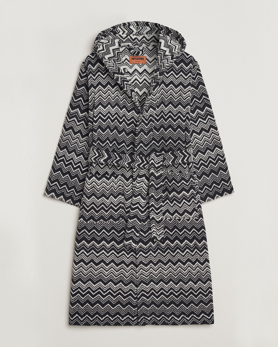 Missoni Home Keith Bathrobe Grey/Black – Noir