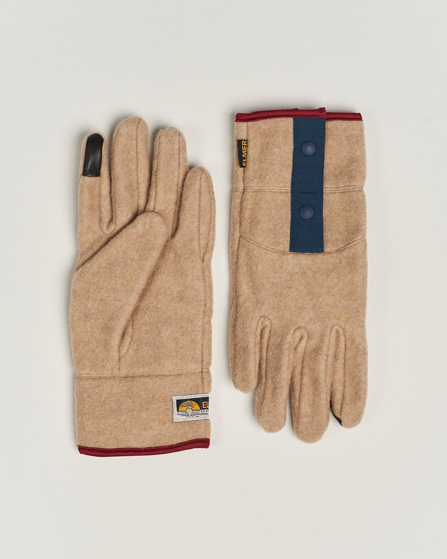 Homme | | Elmer by Swany | Recycled Wool Fleece Gloves Camel