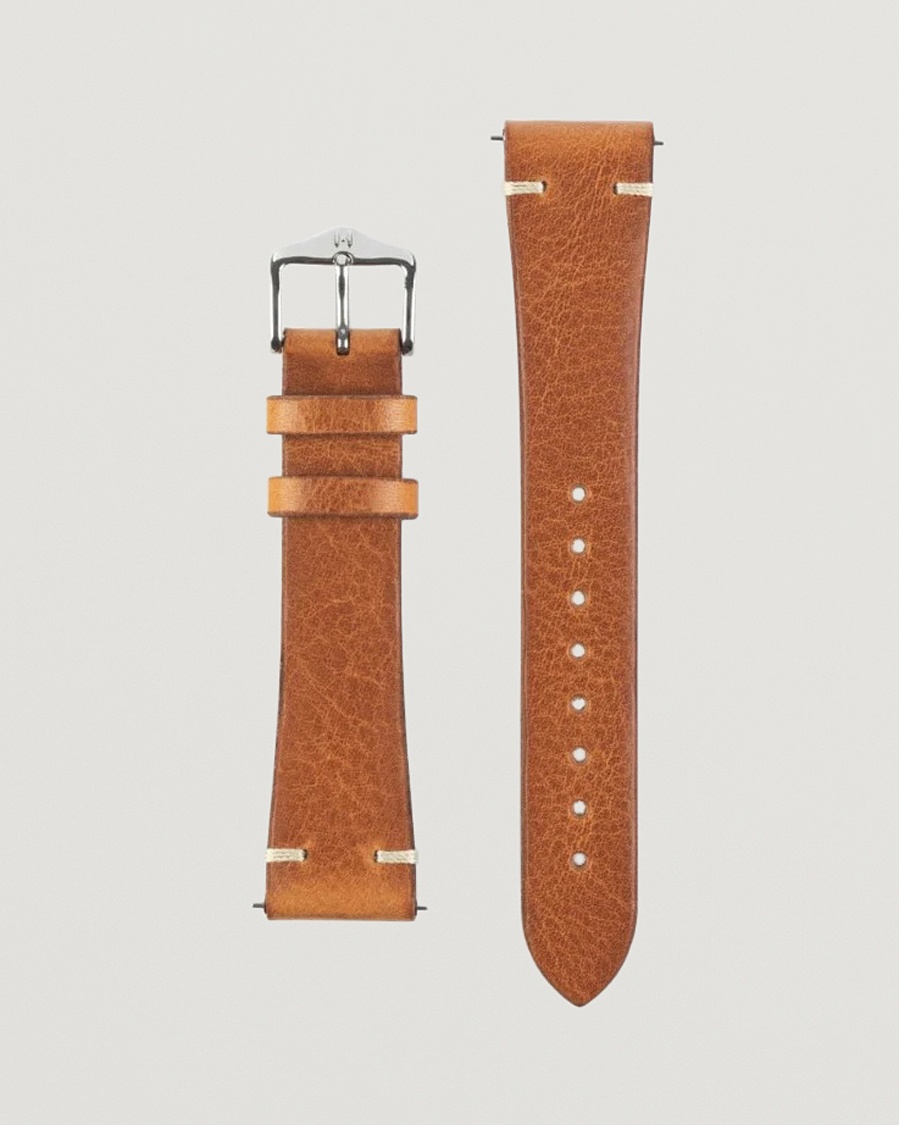 HIRSCH Bagnore Vintage Leather Watch Strap Golden Brown – Bruin