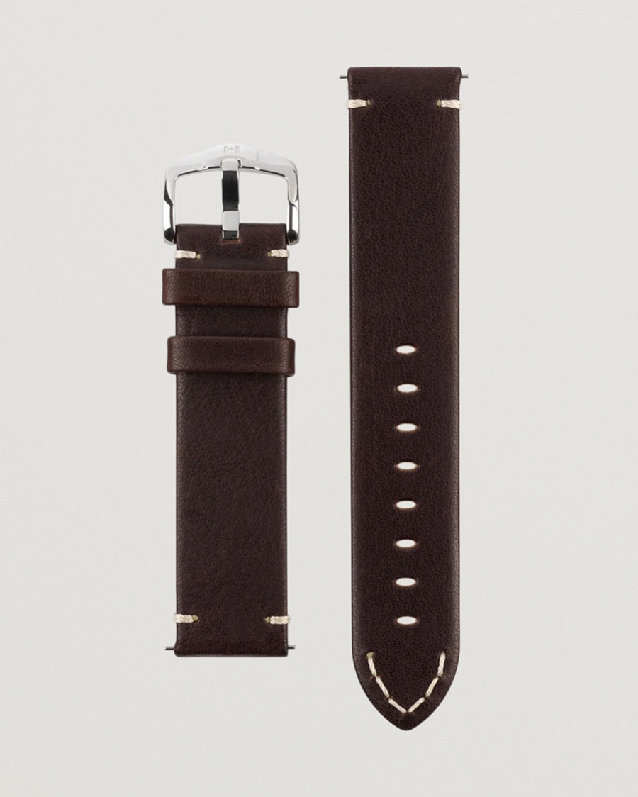 HIRSCH Ranger Retro Leather Watch Strap Brown – Marron