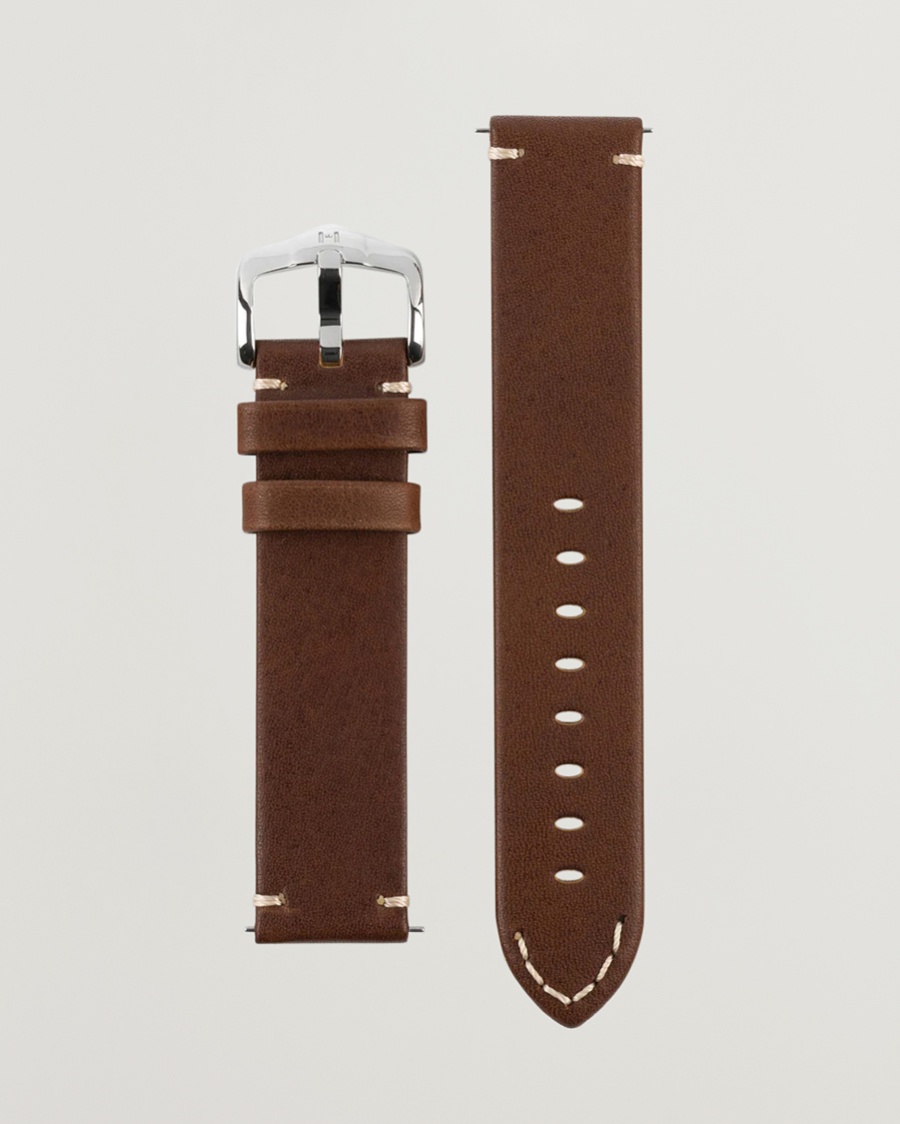 Homme | | HIRSCH | Ranger Retro Leather Watch Strap Golden Brown