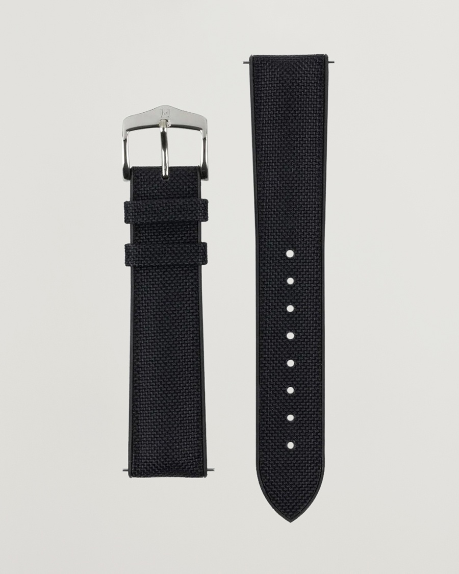HIRSCH Arne Sailcloth Effect Performance Watch Strap Black – Zwart