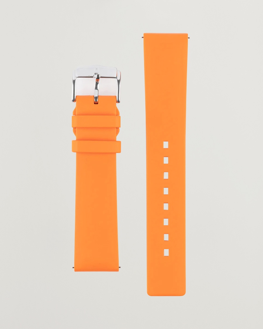 HIRSCH Pure Natural Rubber Watch Strap Orange – Oranje