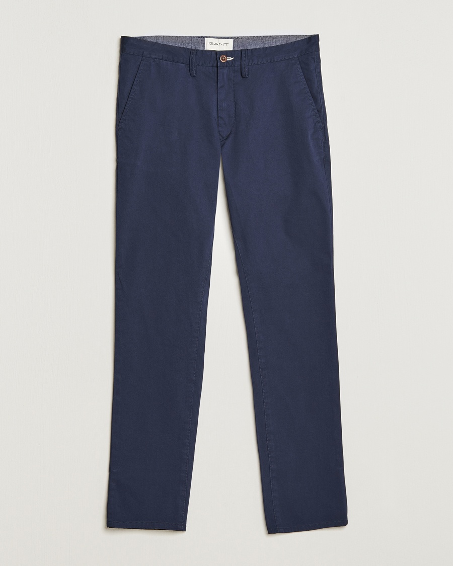 Gant Slim Fit Twill Chino Marine – Bleu