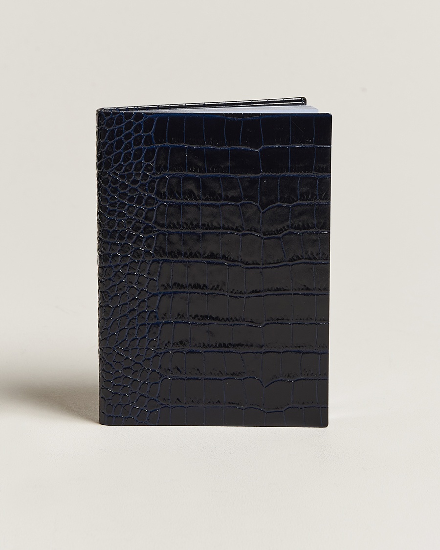 Homme | Carnets De Notes | Smythson | Mara Leather Notebook Navy
