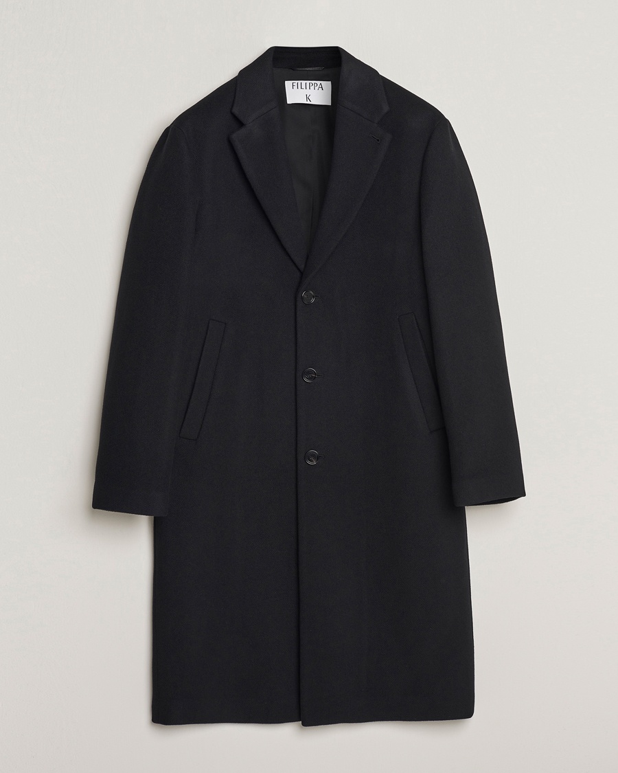 Filippa K London Wool Coat Black – Zwart