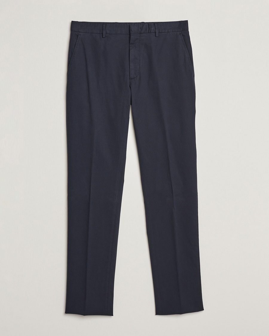 Homme | Chinos | Zegna | Soft Cotton Chinos Navy