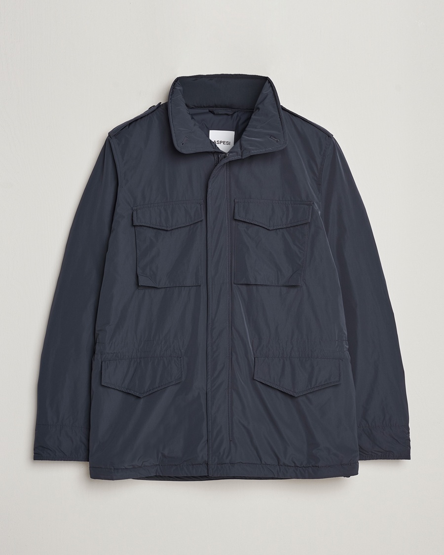 Aspesi Minifield Nylon Field Jacket Navy – Blauw