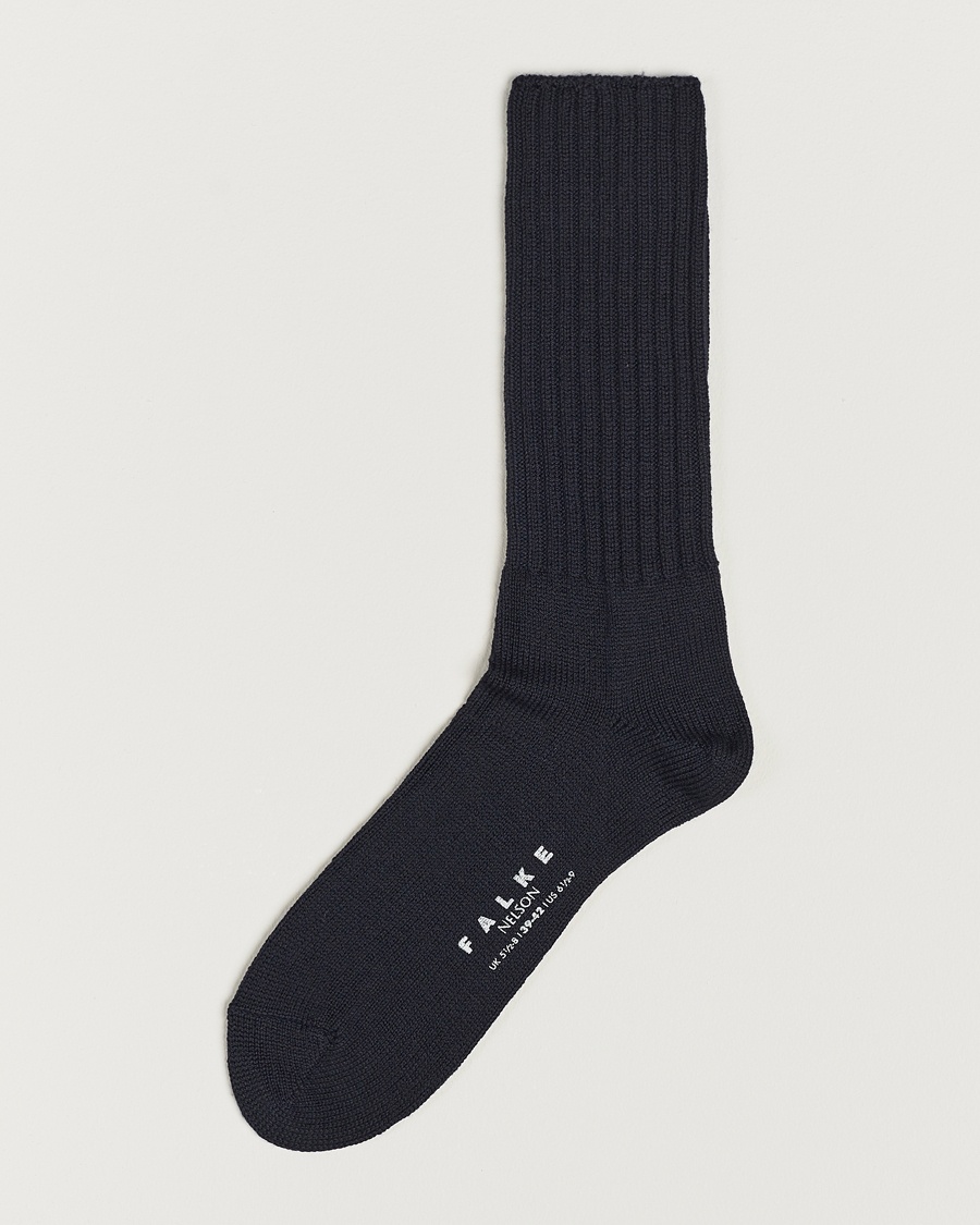 Falke Nelson Wool Boot Sock Dark Navy – Bleu