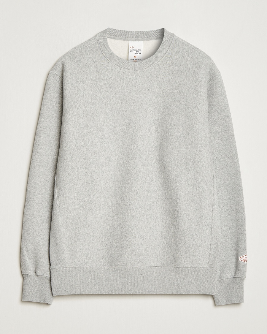 Nudie Jeans Hasse Crew Neck Sweatshirt Grey Melange – Grijs